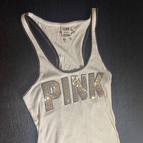 PINK Sequins Racerback Tank Top - Picture 3 of 7